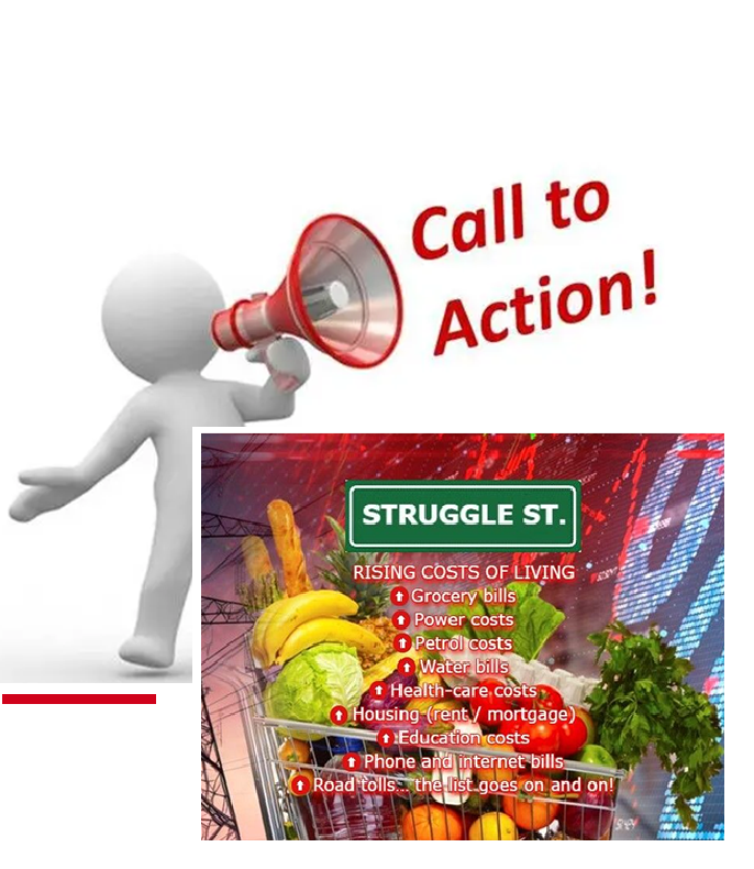 A person with a megaphone and some food
